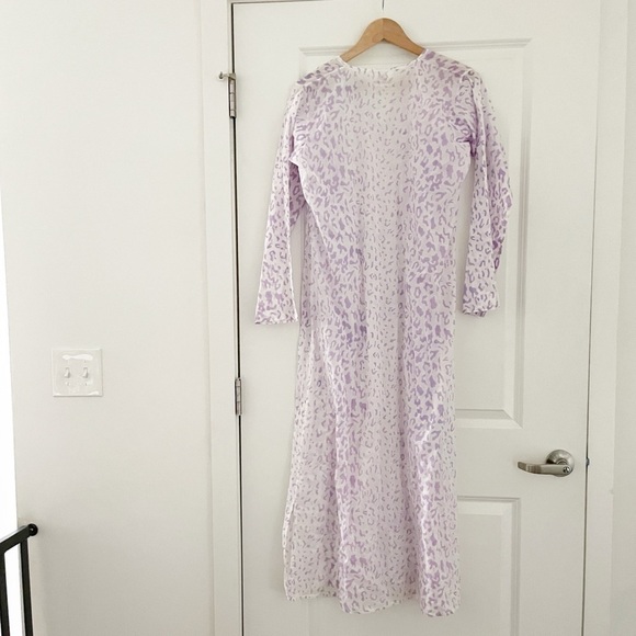 Virginia Whitbeck Designs Animal Print Pastel Maxi Cotton Kaftan Dress - Picture 2 of 8